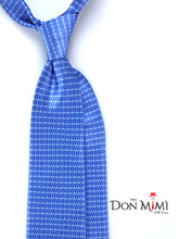 Cravatta celeste 3 Pieghe FAKITA in seta raso stampata